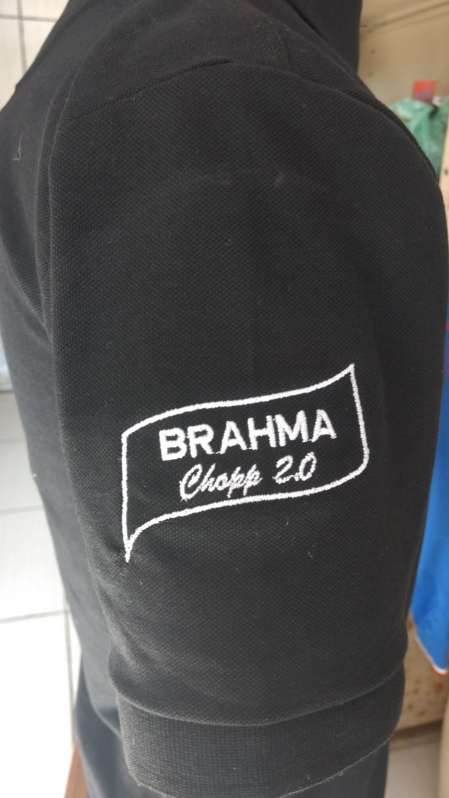 Camisetas Bordadas Vila Esperança - Camiseta Branca Bordada